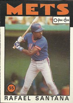 1986 O-Pee-Chee Baseball Cards 102     Rafael Santana